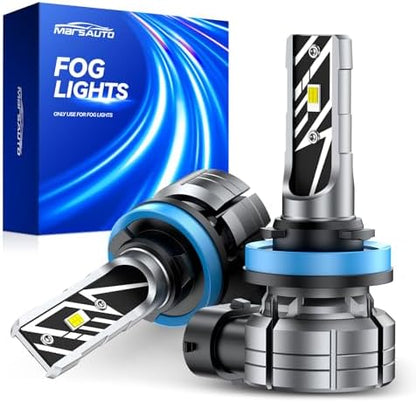 Marsauto H11/H16/H8 LED Fog Light Bulb, 14,000LM 6500K White-2 Pack