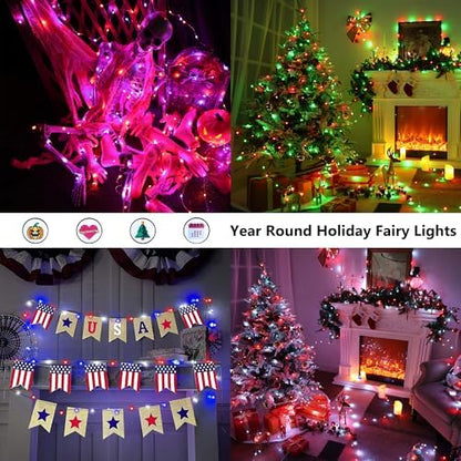 Brizled Color Changing Fairy Lights with Remote, 200 LED for Halloween Xmas