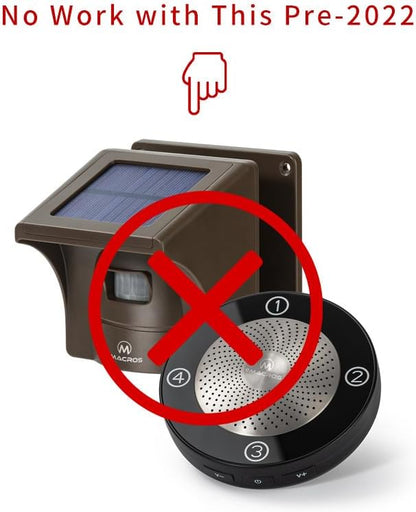 eMACROS Driveway Alarm Receiver Only, Sensor Required-Not Wrok for Pre-2022