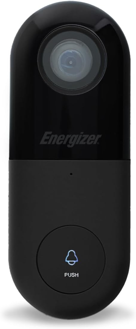 Energizer Smart 5GHz 2K Doorbell, Wired Video Doorbell Security Camera, 2-Way Audio, Night Vision, Cloud & Micro SD Storage, Remote Access, Instant Motion Sensor, Live Viewing, Requires Existing Wires
