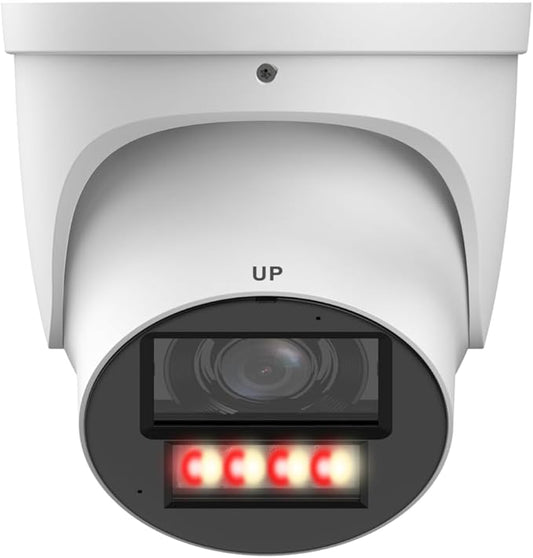 EmpireTech Smart IR and Warm Dual Lights 4MP 1/1.8" CMOS Turret IP Camera 2.8mm and 3.6mm Lens,Two-Way Talk,IVS,Motion Detection,IPC-T54PRO-AS (2.8mm)