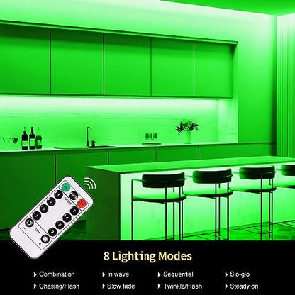 echosari Strip Lights Battery Powered with Remote Timer for Cabinet Shelve (Pack of 3)