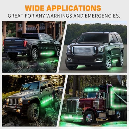 XRIDONSEN 2PCS 70 inch Running Board Strobe Lights 864 LED Emergency Lights