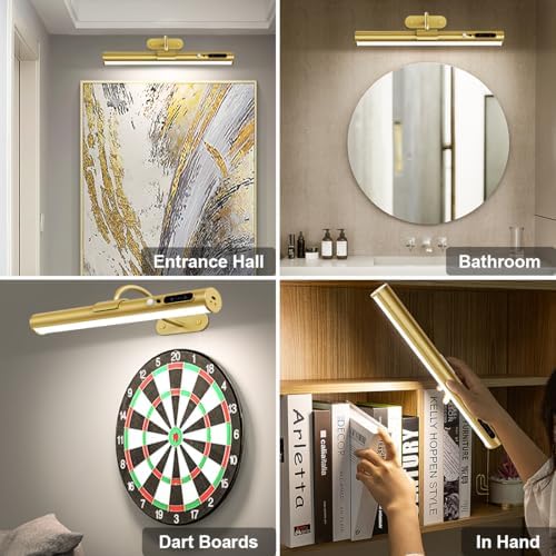 Hapfish Motion Sensor Battery Operated Wall Sconce,Wireless Picture Lights