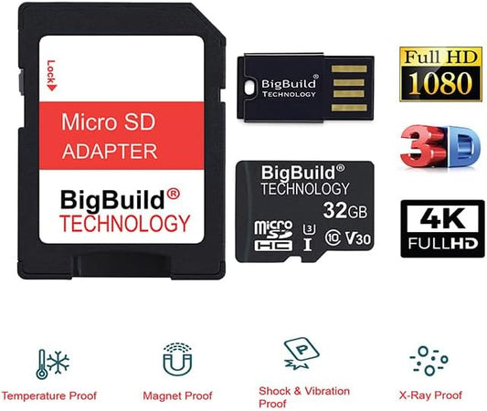 32GB U3 Micro SDHC Memory Card for EZVIZ C8W, CB3, EB3, H3 Security Cameras
