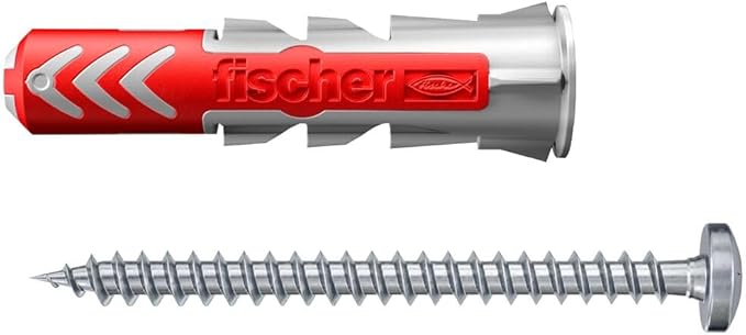 fischer FixTainer - DuoPower Electrician + Screws (300pcs) Power and Smart Set, Universal Plugs, Folding Expansion Home Renovation Solid, Hollow or Drywallpaper Secure Fastening Solution
