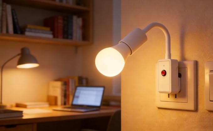 2 Pcs Color-Changing Led Light Bulb, Smart Remote Dimmable 16 Colors, with 360° Multi-Angle Adjustable Flexible Rotatable Plug-in Socket, for Bedroom, Night Mood Lighting