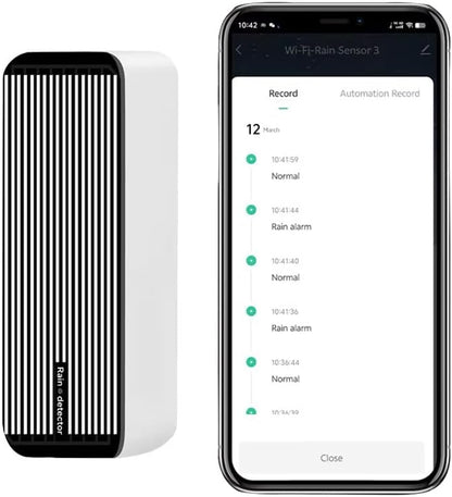 Tuya ZigBee Rain Sensor 2in1 Rainwater Flood Detector Smart Home Real-time APP Notification Home Automation Smart Life Device,ZigBee Hub Required