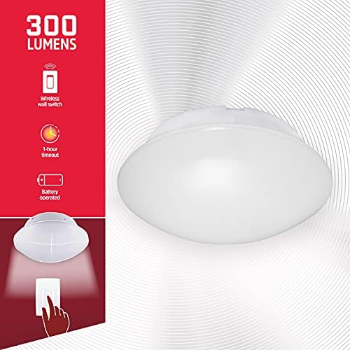 Energizer Battery Operated Ceiling Light with Wireless Wall Switch