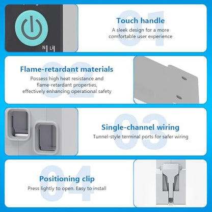 WiFi Circuit Breaker, 1P+N 32A 230V Smart Wireless Remote Switch
