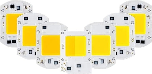 10pcs LED COB Chip 10W 20W 30W 50W AC 110V 220V Smart IC Without Driver Led Lamp Beads for Floodlight Spotlight DIY Matrix Lighting(20W,110V Cold White)