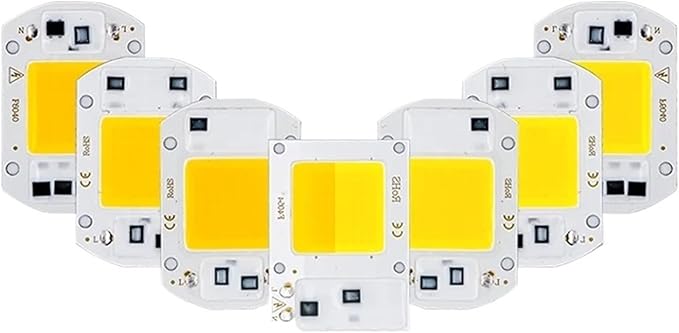 10pcs LED COB Chip 10W 20W 30W 50W AC 110V 220V Smart IC Without Driver Led Lamp Beads for Floodlight Spotlight DIY Matrix Lighting(30W,220V Warm White)
