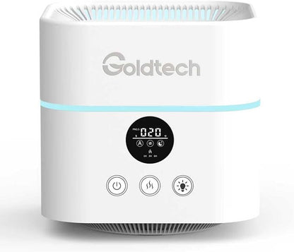 Humidifier and Air Purifier in One for Bedroom Up to 200Ft²,H13 True HEPA Filter Desk Air Purifiers with 500ML Water Tank,LED Light,Small Air Purifier and Humidifier Combo for Bedroom,Office