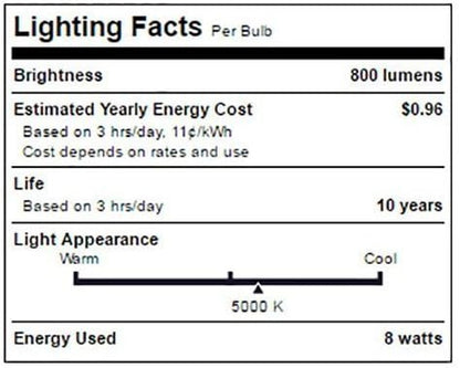 Philips LED Non-Dimmable A19 Frosted Light Bulb: 800-Lumen, 5000-Kelvin, 8-Watt (60-Watt Equivalent), E26 Base, Daylight, 12-Pack