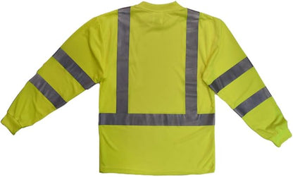 Radians ST21-3PGS-2X Class 3 Max-Dri Moisture Wicking Mesh Long Sleeve Safety T-Shirt, 2X-Large, Green