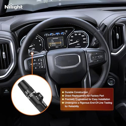 Nilight Turn Signal Switch for 2014-2019 Chevy Silverado GMC Sierra