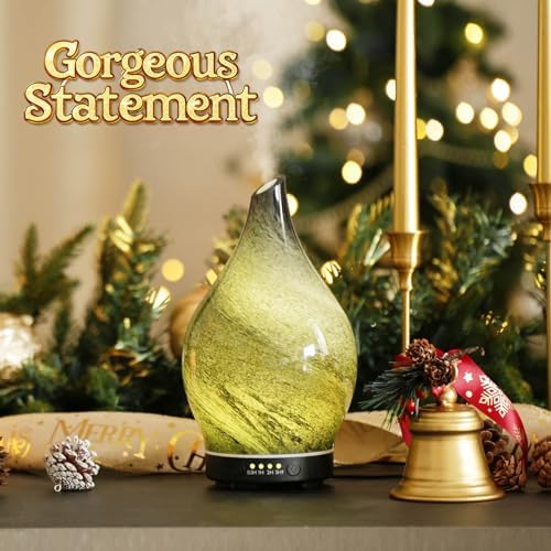 Porseme Essential Oil Diffuser 150ml Handmade Glass Diffuser 6H Runtime