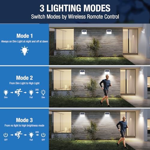 Peasur Solar Outdoor Lights [20 Pack/140LED], 3000K Solar Motion Sensor Outdoor Powered Security Lights 3 Working Modes Waterproof for Outside Garden Yard, White Frame