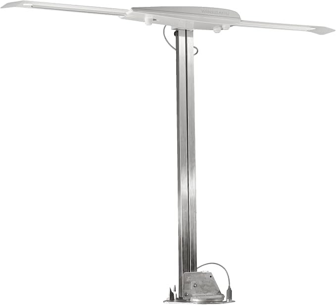 Winegard RV-3095 Sensar III Amplified Outdoor RV Antenna - Crank-Up Batwing HDTV - VHF/UHF, Digital, 4K Ready - Rotation Aiming 65 Mile Long Range - 48 Inch Raised Height