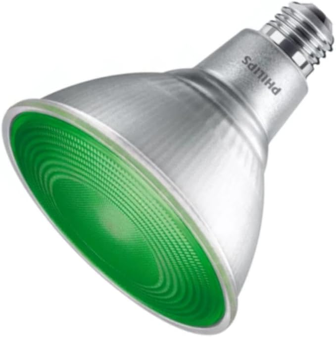 Philips 90-Watt Equivalent PAR 38 LED Flood in Green (1-Pack) 568287