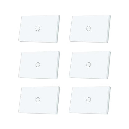 WiFi Smart Light Switch,1-Button,4.65 X 2.83 X 1.34 Inches,2.4GHz Wi-Fi Touch Switch,Neutral Wire Required,Work with Smart Life/Tuya App and Alexa,White