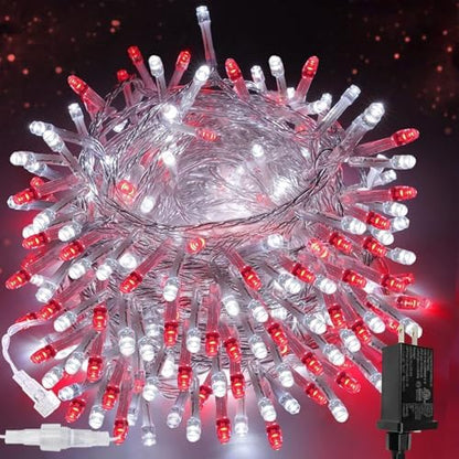 200 LED Connectable String Lights, 66FT Christmas Lights Outdoor Indoor
