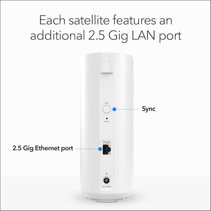 NETGEAR Orbi 360 Series Dual-Band WiFi 7 Mesh Network System for Home (RBE363) – Wireless Router (no Modem) + 2 Extenders, 5 Gbps, Covers 6,000 sq.ft., 70 Devices, 2.5GB Internet Port, BE5000