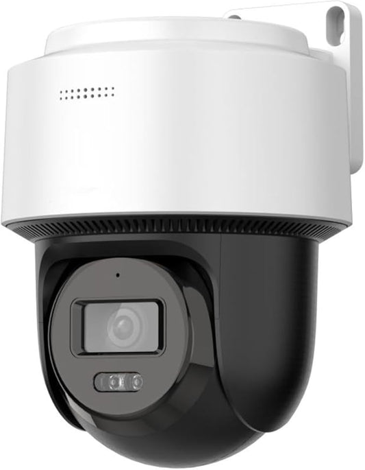 DS-2DE2C400MWG-E 4MP Mini PT POE Outdoor Camera, 2.8MM Wide Lens, H.265+, Smart Hybrid-light, Support Human Detection and Auto-tracking, Built-in Microphone, Speaker, Card Slot(Up to 512 GB), IP66