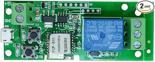 Smilewolf Wifi Switch, USB DC5V Wireless Relay Module Smart Home Automation Modules APP Remote Control Timer Switch Voice Control with Alexa Google Home Access Control System (DC5V1CH)