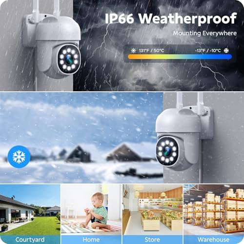 CAMCAMP WiFi Camera Outdoor Wireless for Home Security Auto Person Tracking