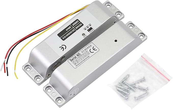 Electric Drop Bolt Lock DC 12V Fail Safe NC Mode Electronic Door Lock for Access Control Security System with Time Delay