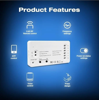 LED Strip Controller for ZigBee 3.0, RGB+CCT & Dimmer Support, PW-M App Control for 12V/24V/36V/48V/54V Strips