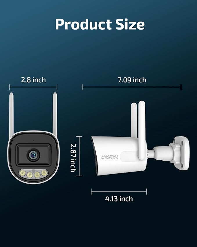 OHWOAI 《Dual Band WiFi & IP65 Waterproof》Wireless Outdoor Security Camera, Home WiFi Video Surveillance Cameras