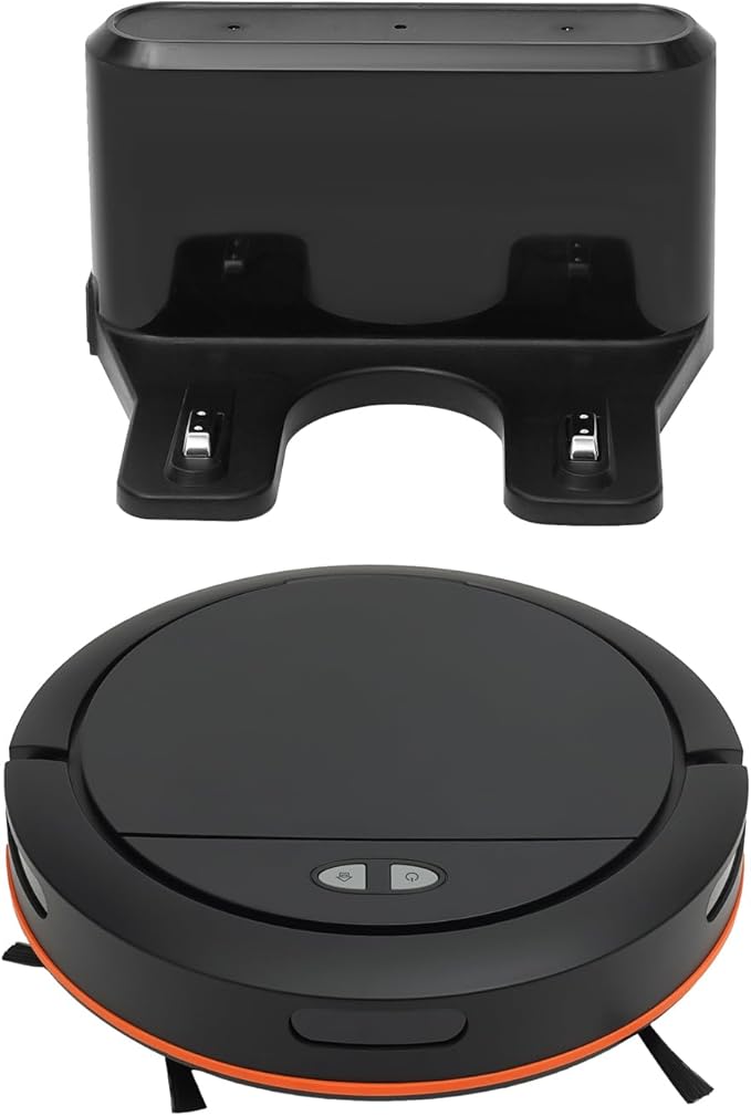 Robot Vacuum and Mop Combo, 3-in-1 Robot Vacuum Cleaner, Sweeping Machine with APP & Button Control, Max 2700Pa Suction, 120Mins Runtime, Robotic Vacuum for Pet Hair, Carpet, Hard Floor, Black