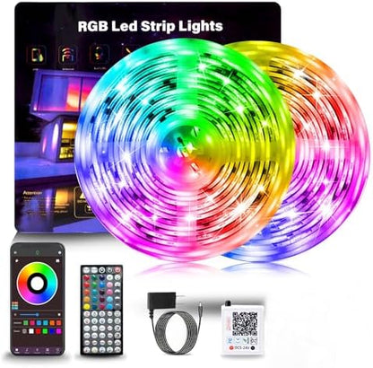 NBBUFF 132FT RGB Led Lights for Bedroom with App & Remote Control, 2*65.6FT