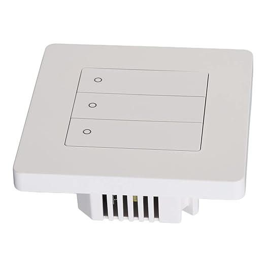 3 Gang Smart Control Panel APP Timing Intelligent Switch Panel Rebound Type AC100‑240V (White)