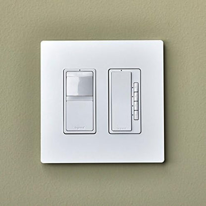 Legrand Radiant Digital Countdown Timer Rocker Light Switch, For Home Lighting Control, with Locator & Time Indicator, 60/40/20/10 Minute Settings, RT2WCCV4, White, 1 Count