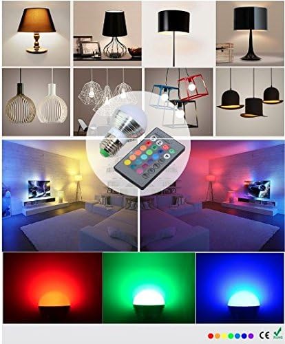 RGB LED Light Bulb with Remote Control 3W E26/E27 Color Changing Magic Mood Lamp (3)