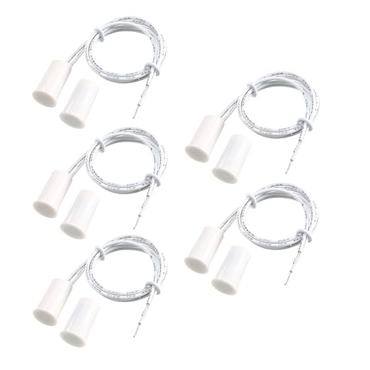 Magnetic Reed Switch RC-33 NO Recessed Wired Window Door Contact Sensor for Home Security and Burglar Alarm Systems 5 Pcs