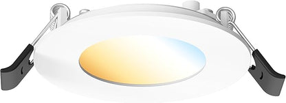 Elevate 4" 10W Slim Canless LED Downlight — Ultra-Thin Recessed Ceiling Fixture, 5CCT Selectable, IC Rated, Dimmable, Wet-Rated — Great for Kitchens, Living Rooms, Bedrooms
