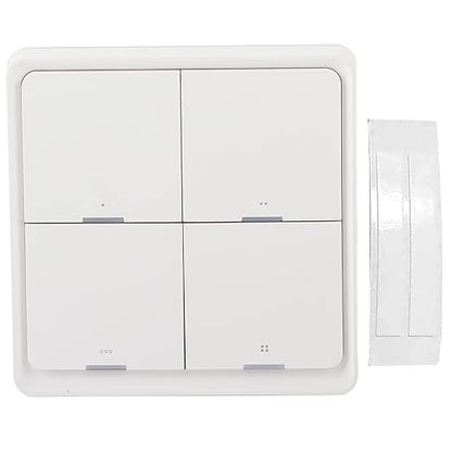 Fydun Wireless Scene, 4-Way Wall Panel with Mobile App Control, No Wiring Required, Home Automation Remote Controller Bedrooms, Kitchens & Bathrooms