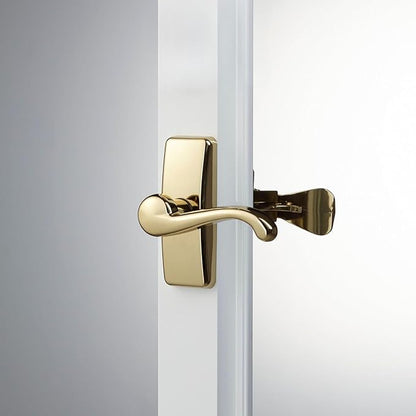 Ideal Security GL Lever Handle Set for Storm Doors and Screen Doors, Storm Door Handle Replacement, Screen Door Handle, Bright Brass