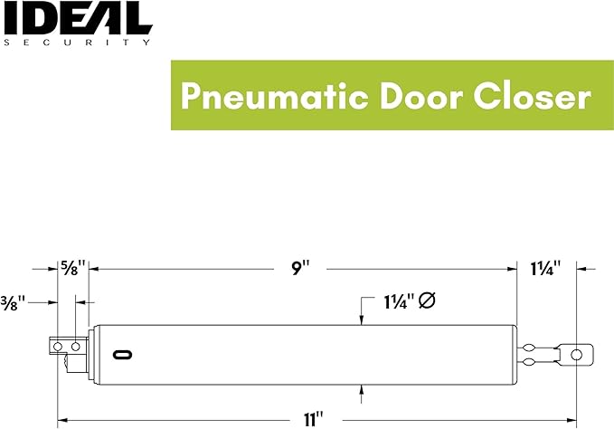 Ideal Security Screen Door Closer, 9", Black