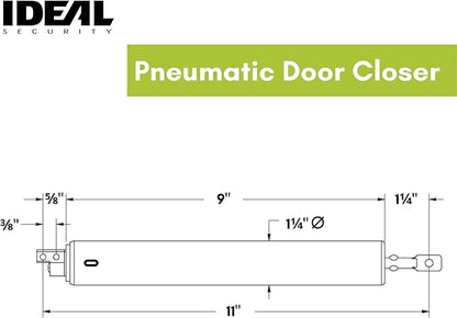 Ideal Security Screen Door Closer, 9", Black