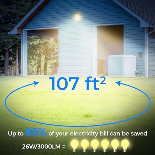 CINOTON 26W LED Wall Pack Light with Dusk to Dawn Sensor 3000k Bronze 2Pack