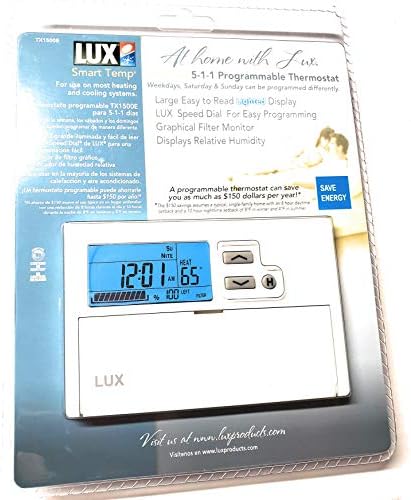 Lux Products TX1500E Smart Temp Programmable Thermostat