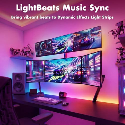 LED Lights for Bedroom, 100FT IC RGB LED Strip Lights, Smart Control