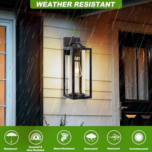 FILIYANO Large Dusk to Dawn Outdoor Wall Lights, 20 Inch, Modern, 2 Pack