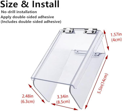 Weatherproof Flip-Cover for Smart Door Locks & Keypads - Universal Rain Shield for Access Control Keypads, Door Phones, and Intercom Systems (Y140 - Flip lid)