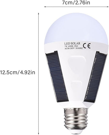 Led Light Bulb, Smart Light Bulbs with Portable Design Solar Panel Indoor Outdoor Outdoor Lights for Stable and Bright Lighting (7w)